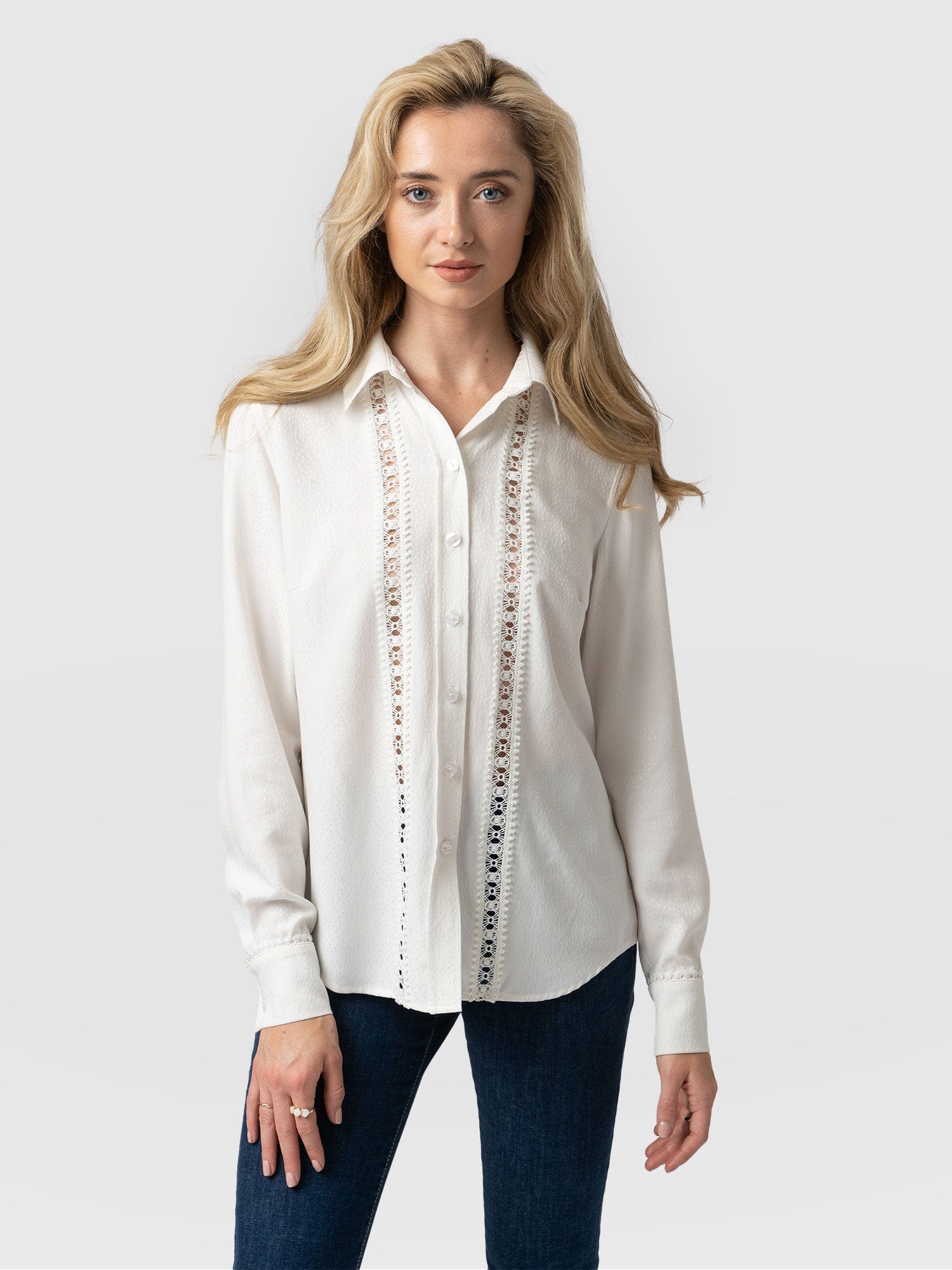 Annie Lace Blouse - Cream