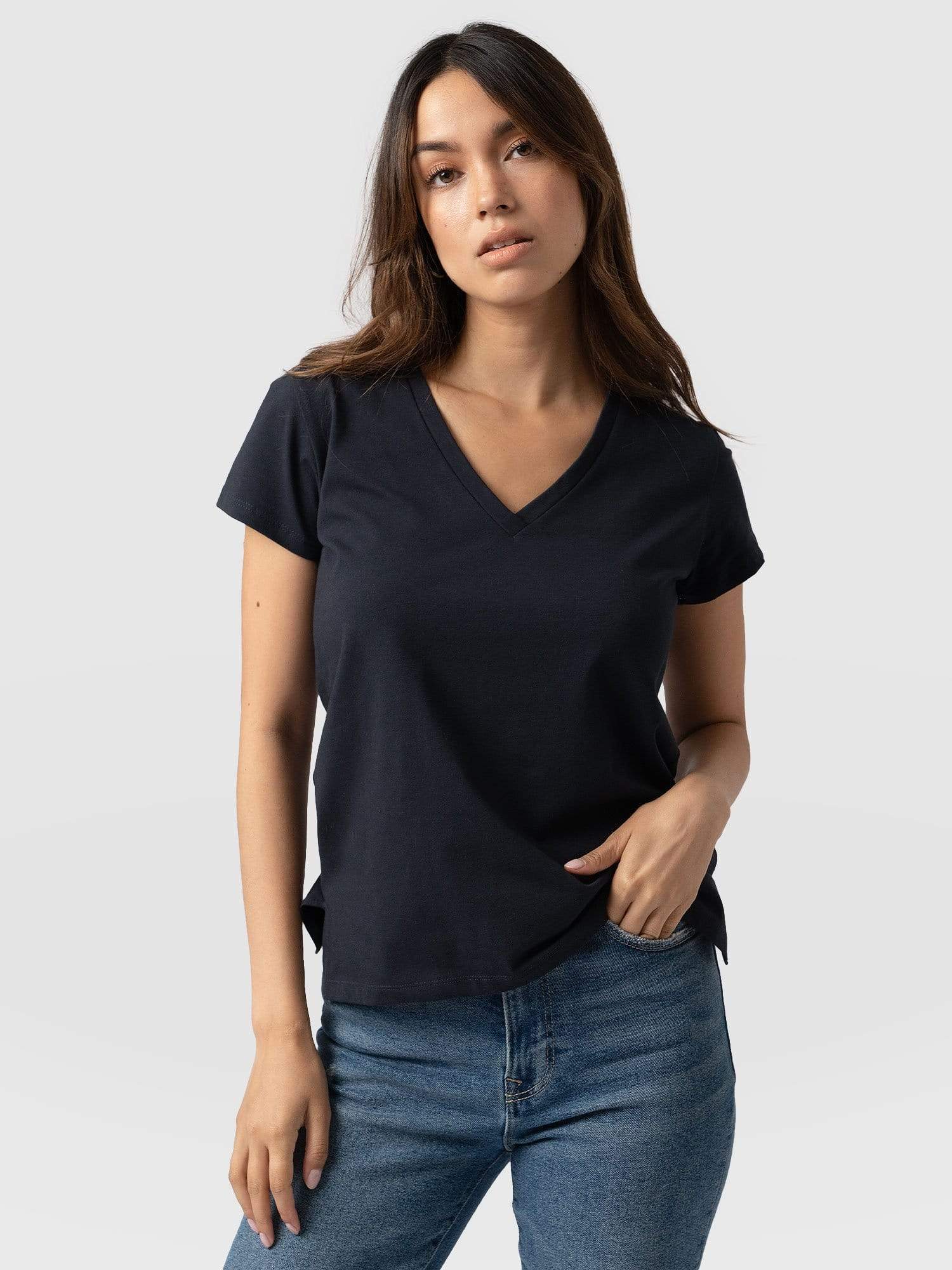 Apartment Tee Navy - Women's T-Shirts | Saint + Sofia® UK
