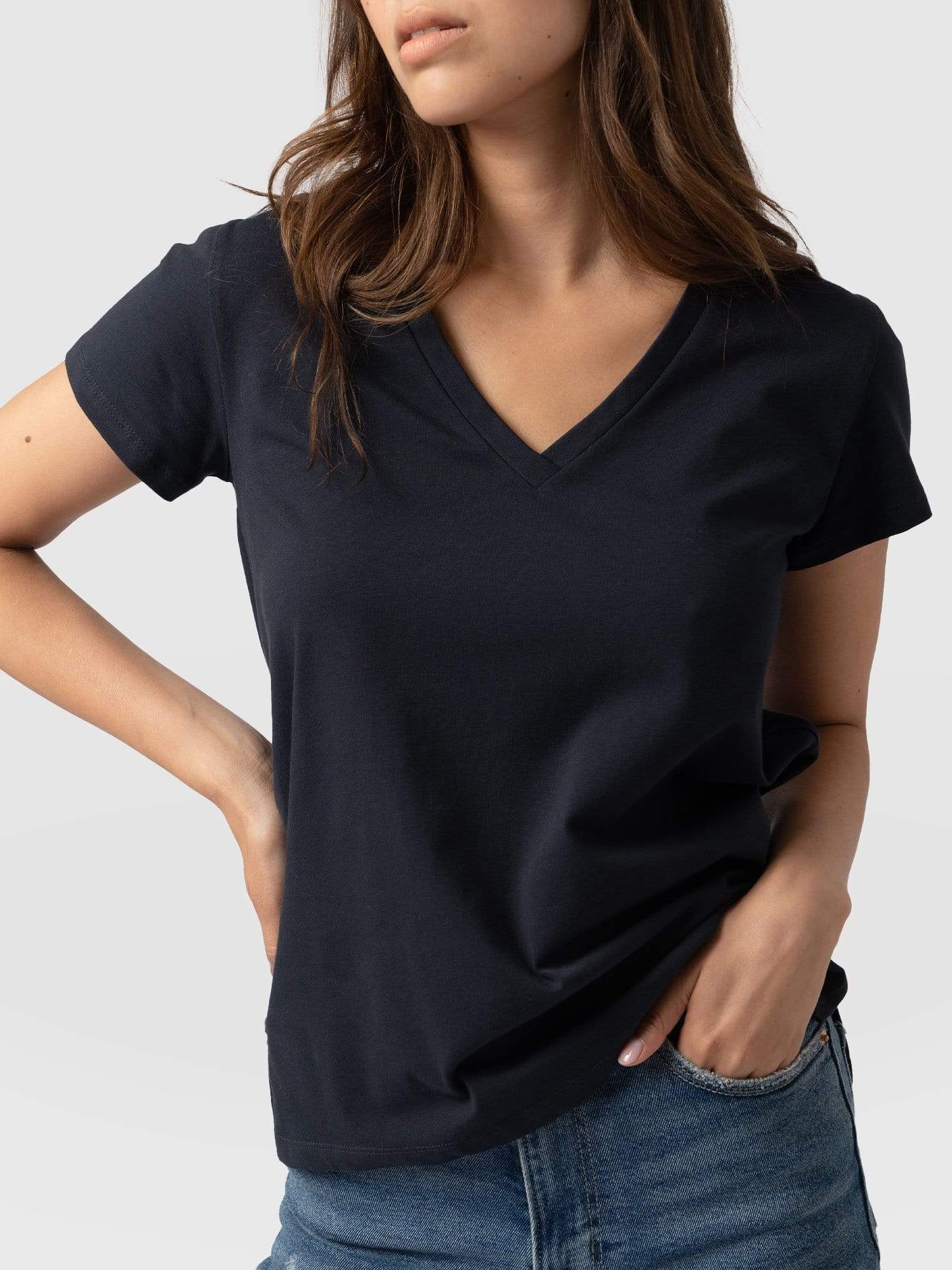 Apartment Tee Navy - Women's T-Shirts | Saint + Sofia® UK