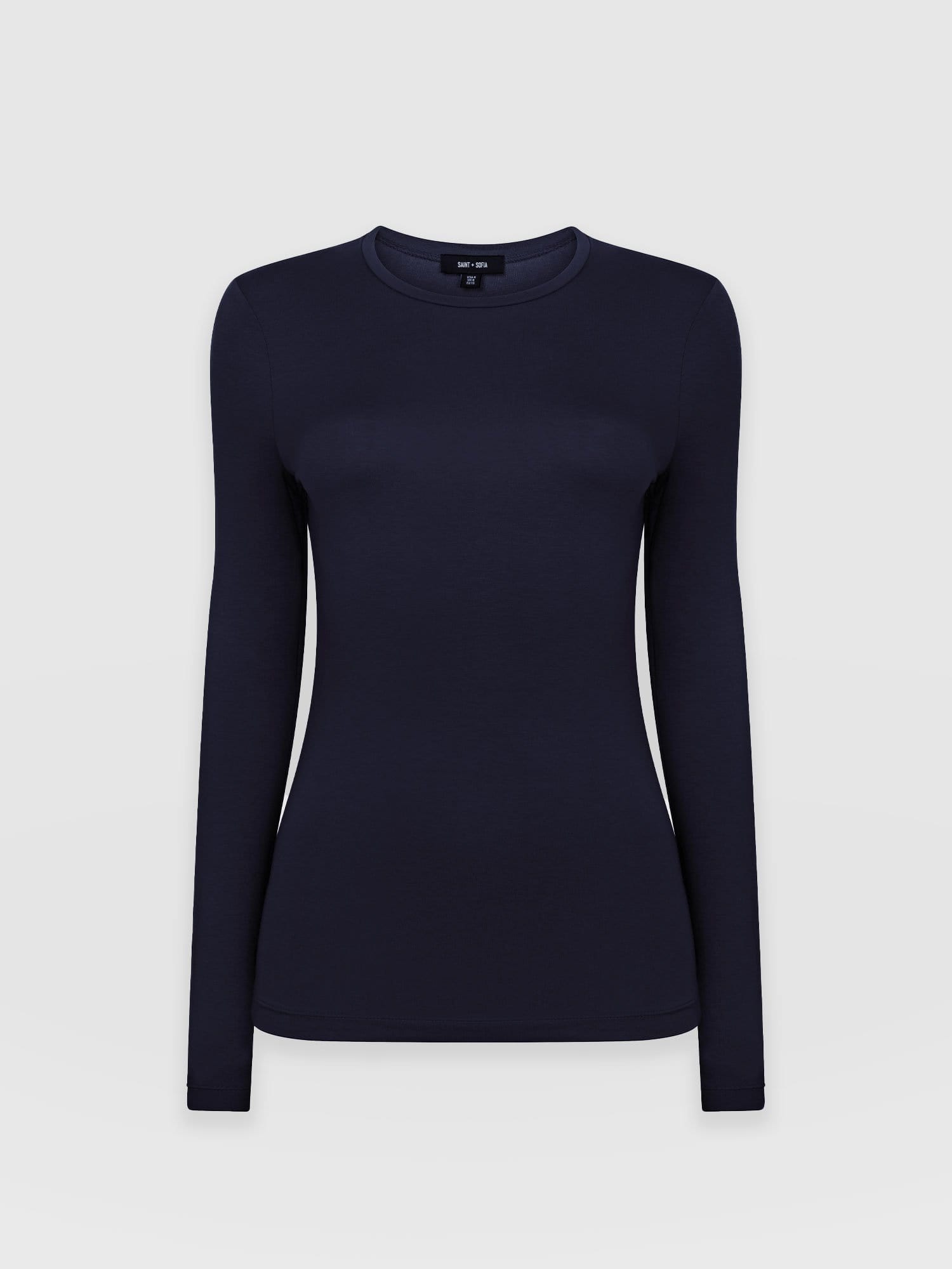 Austen Crew Neck Tee Navy - Women's T-Shirts | Saint and Sofia® UK