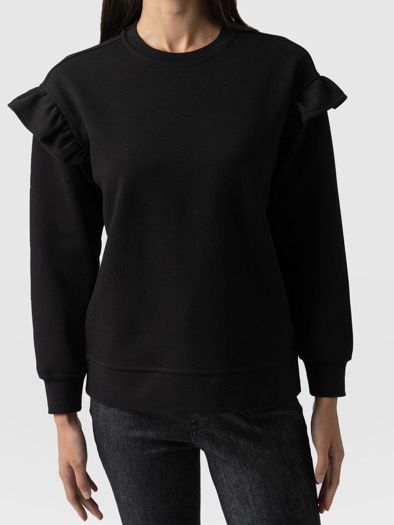 Bea Frill Sweater - Black