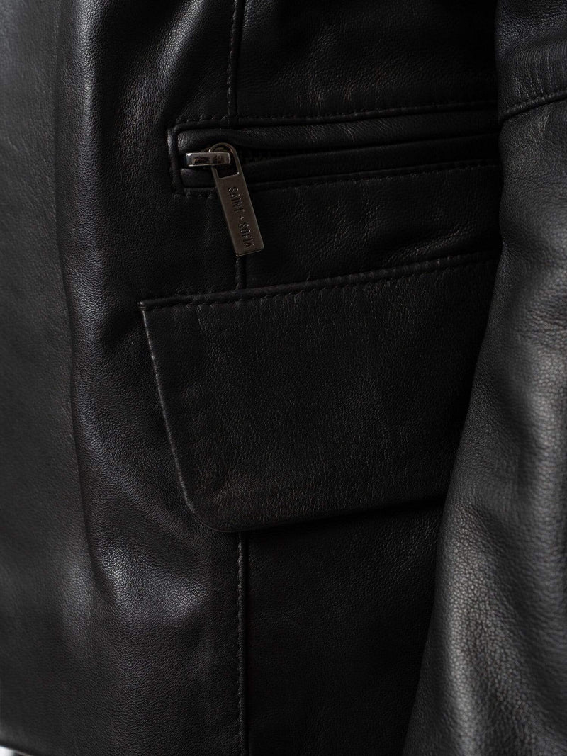 Blane Leather Jacket - Black
