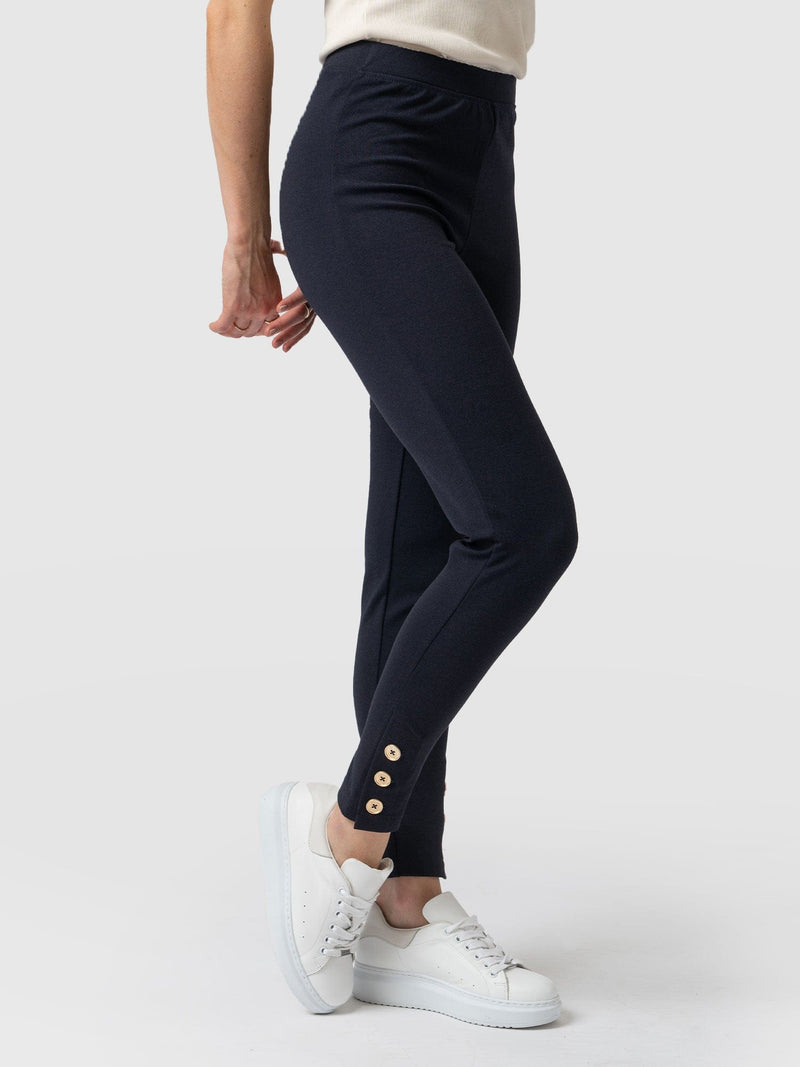 Brody Button Up Legging - Navy