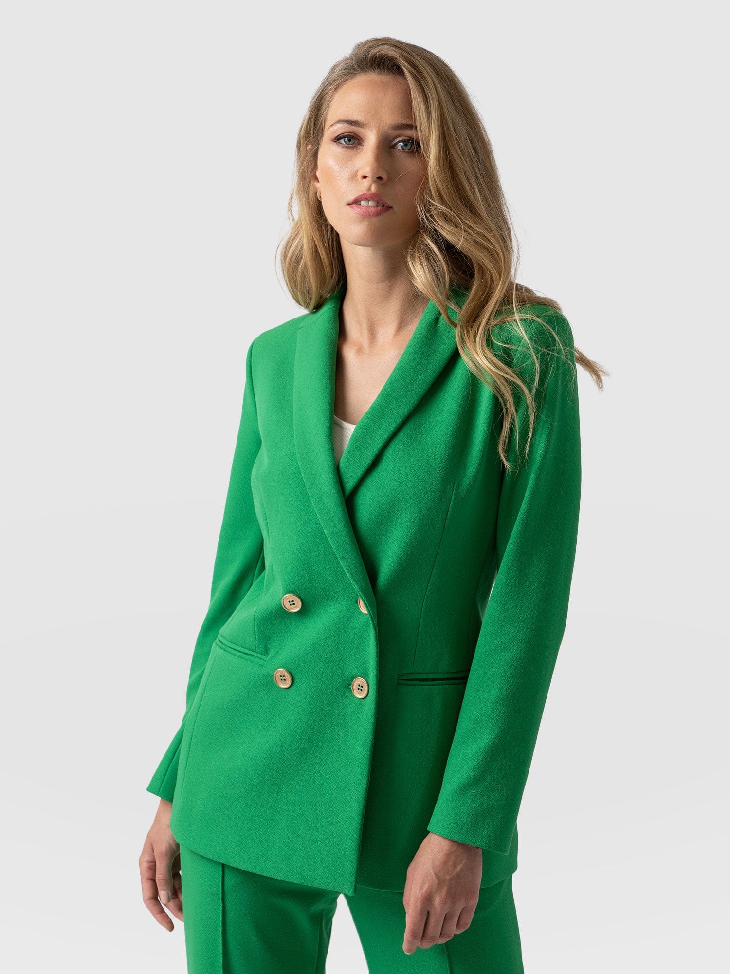 Cambridge Blazer Emerald Green - Women's Blazers | Saint + Sofia® UK ...
