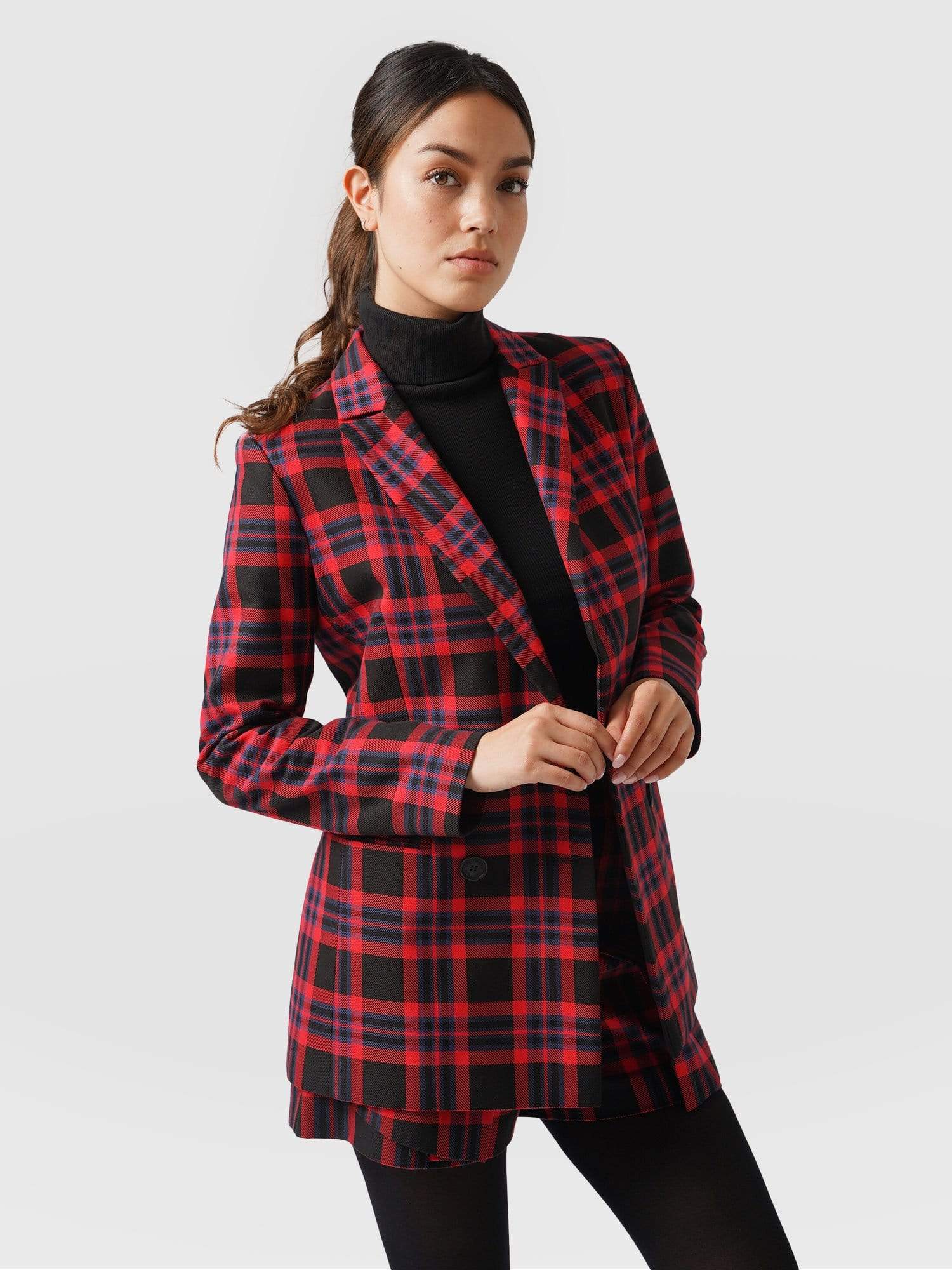 Checked hotsell ladies blazer