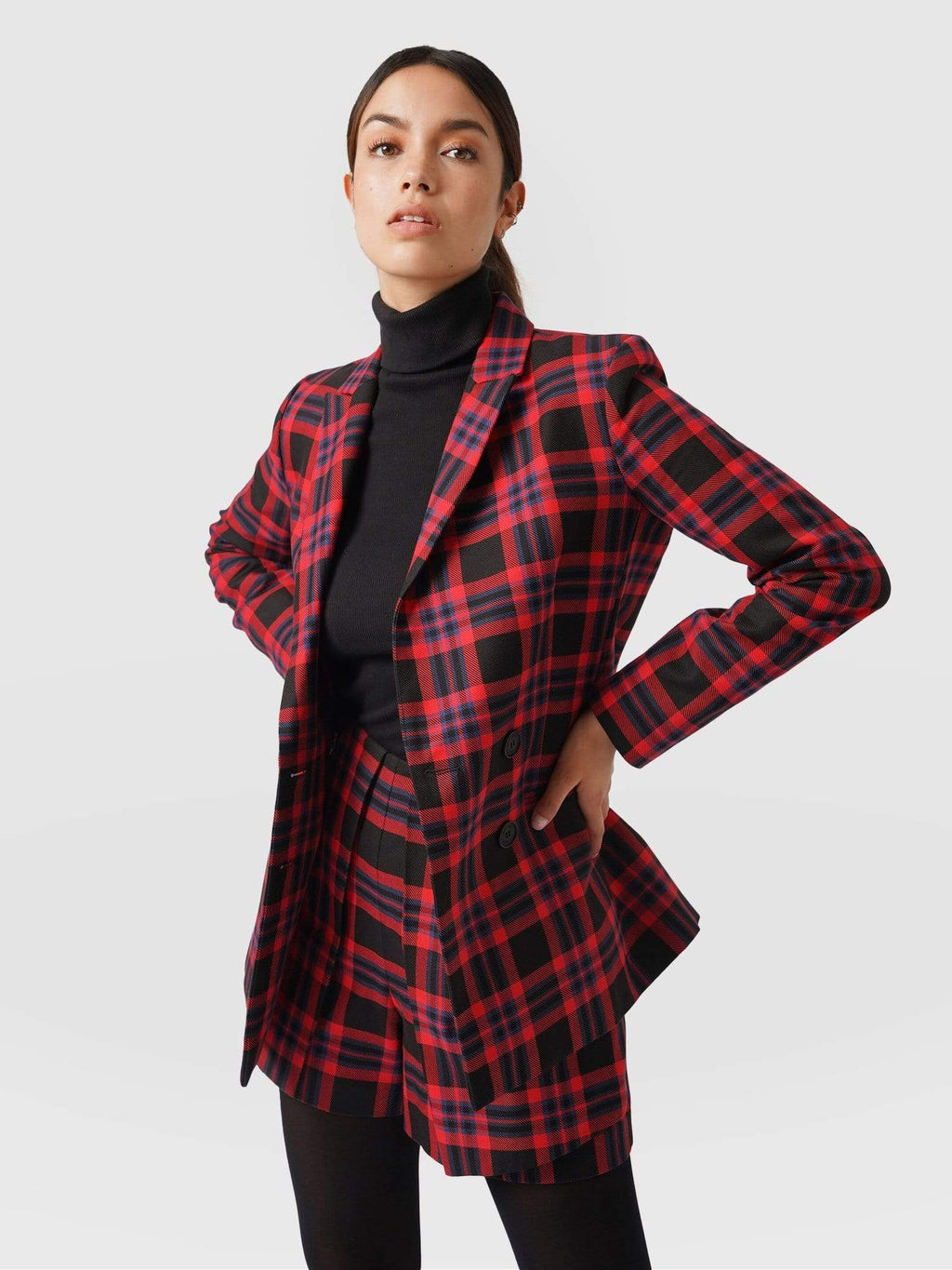 Cambridge Blazer Red Check - Women's Blazers