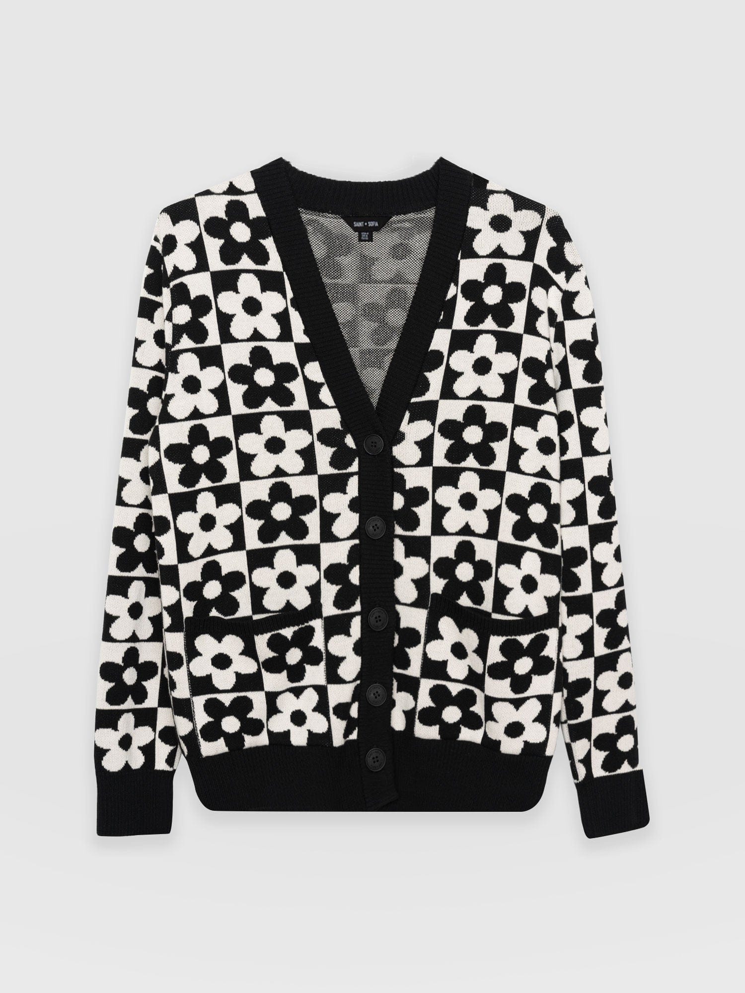 Cardigan black hotsell and white