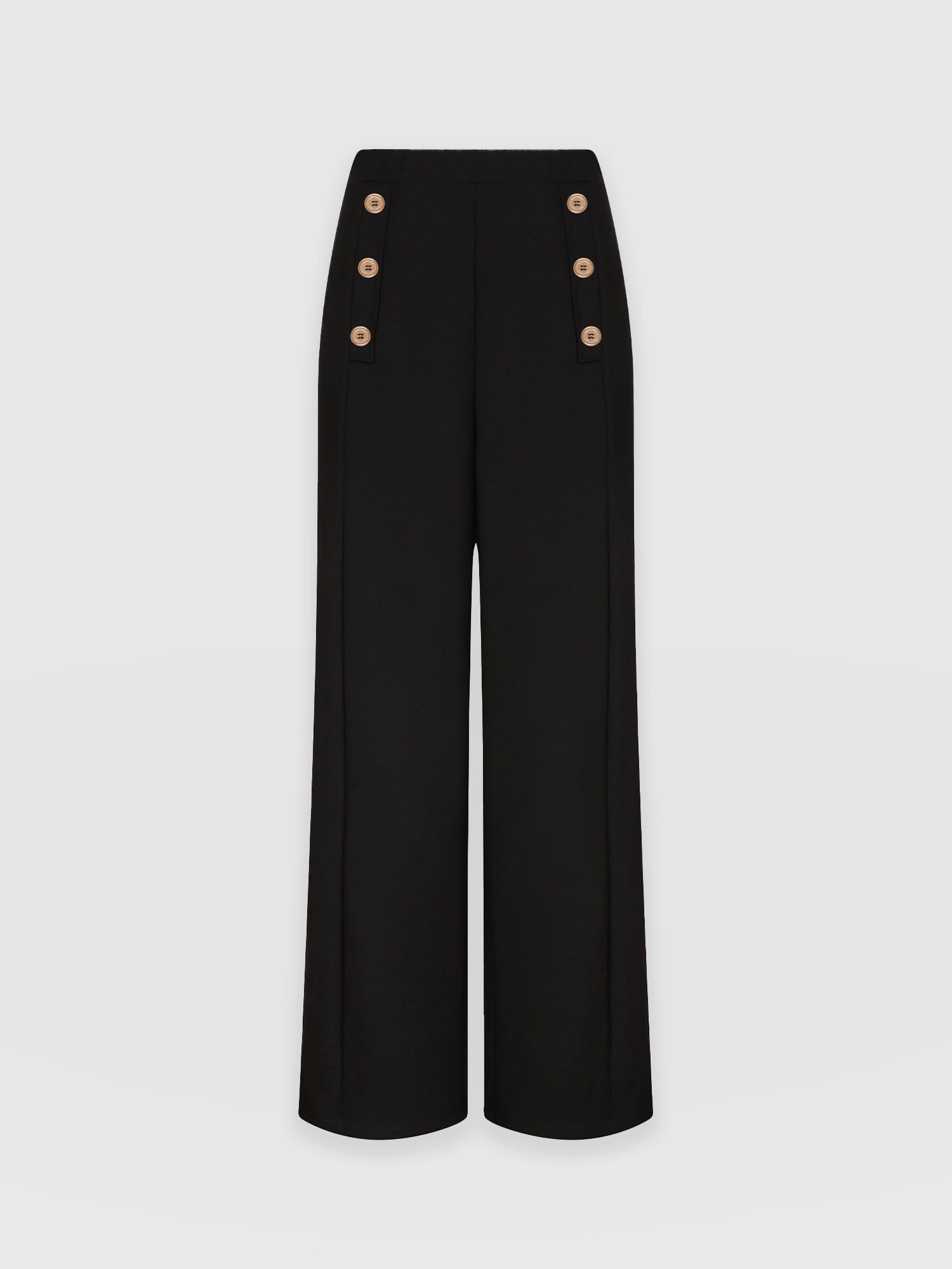 Chelsea Pant Black Jersey - Women's Trousers | Saint + Sofia® UK