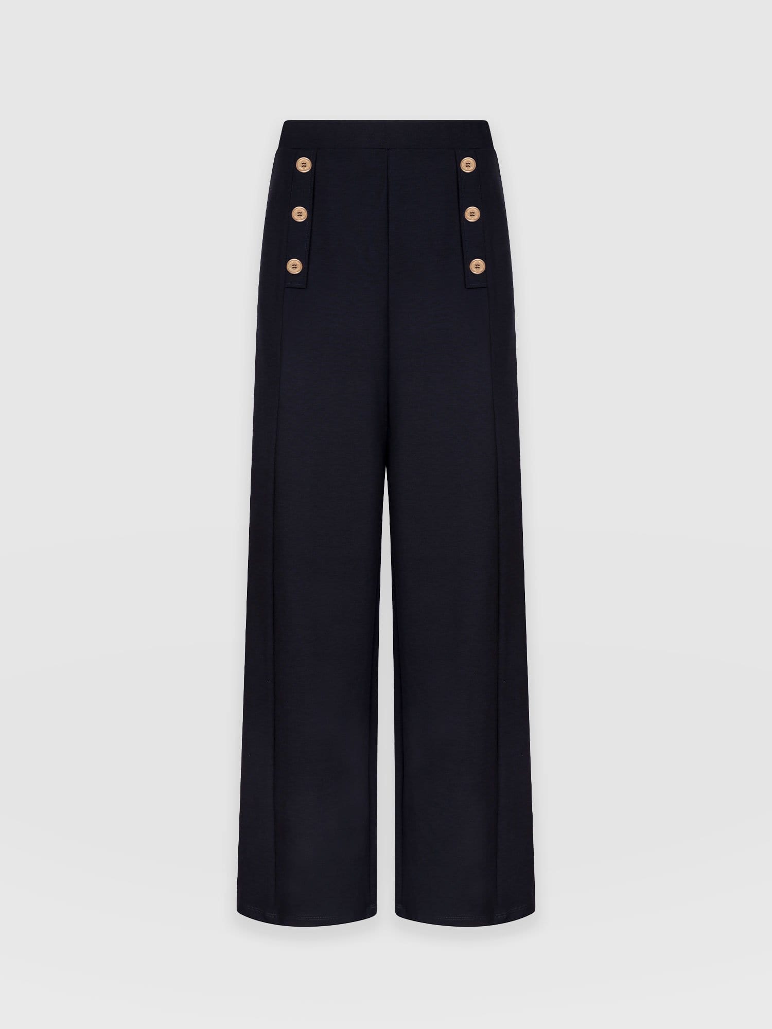 Chelsea Pant Navy Jersey - Women's Trousers | Saint + Sofia® UK