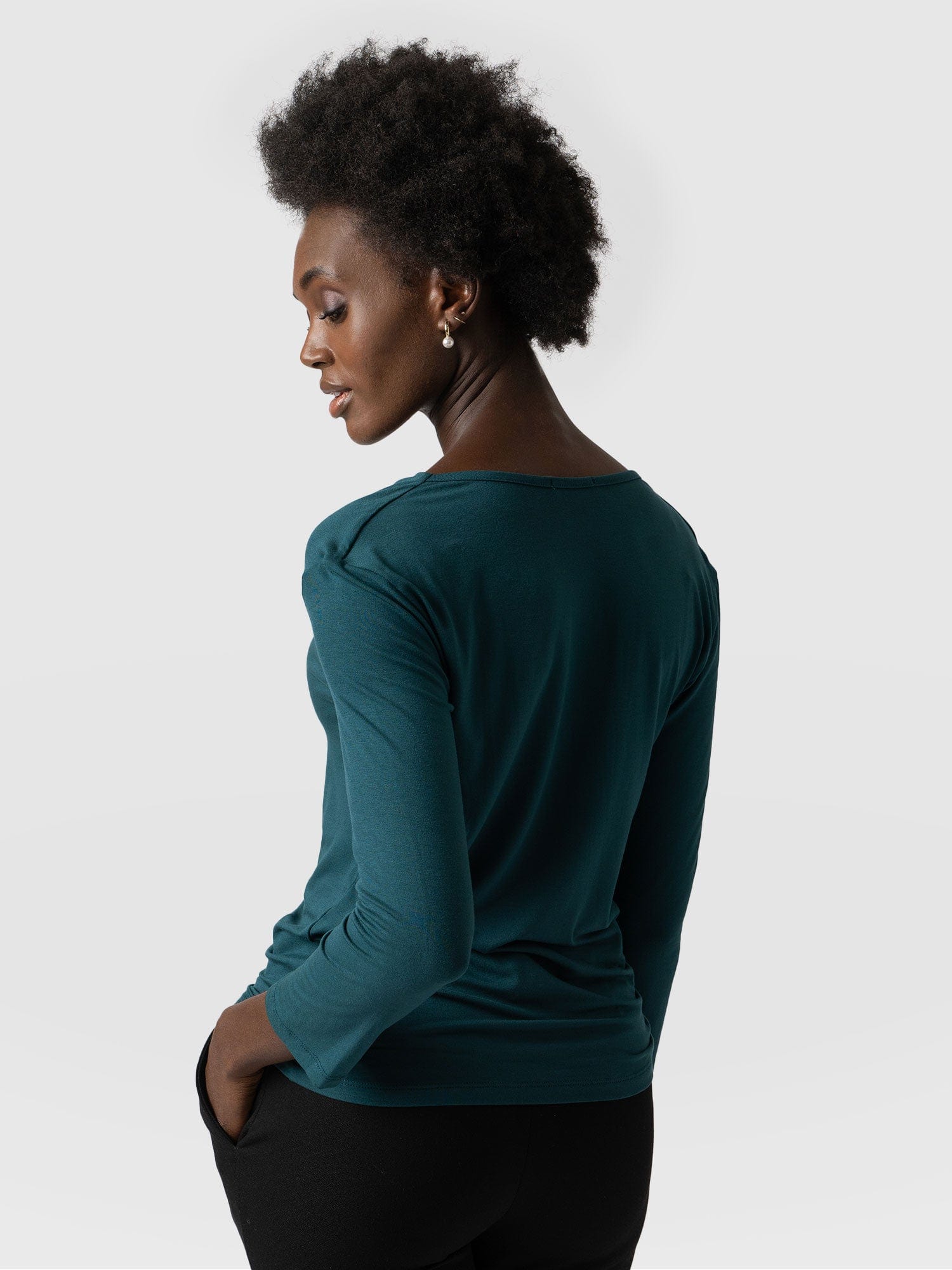 Dark green t outlet shirt women's