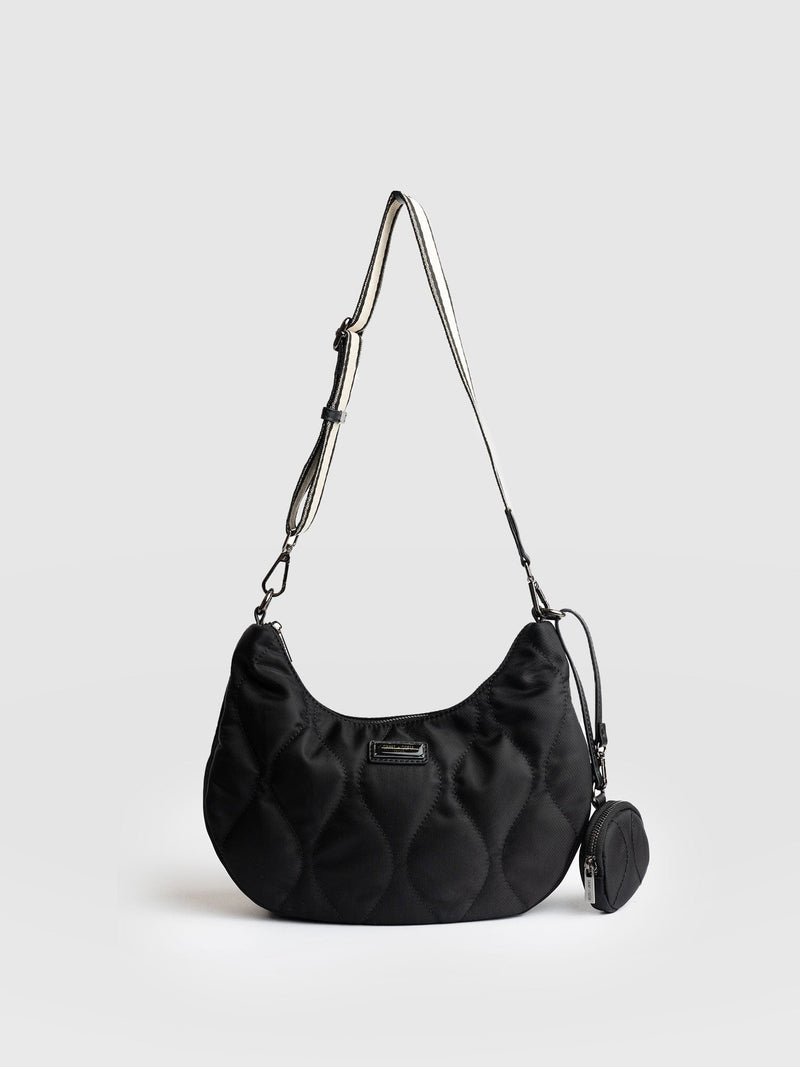Carnaby Quilted Cross Body Bag - Black