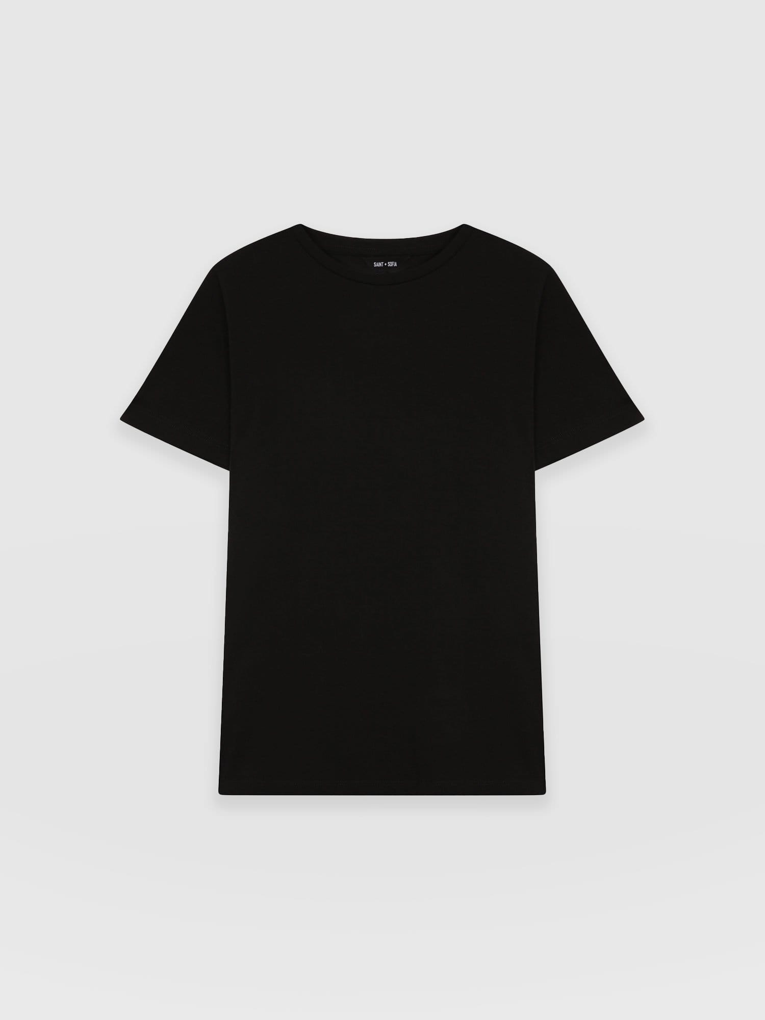 Easy Tee Black - Women's T-Shirts | Saint and Sofia® UK