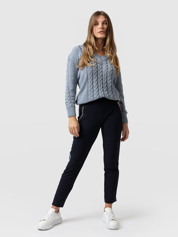Finsbury Zip Pant - Navy