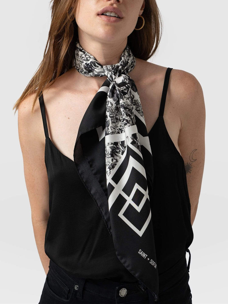 black silk scarves