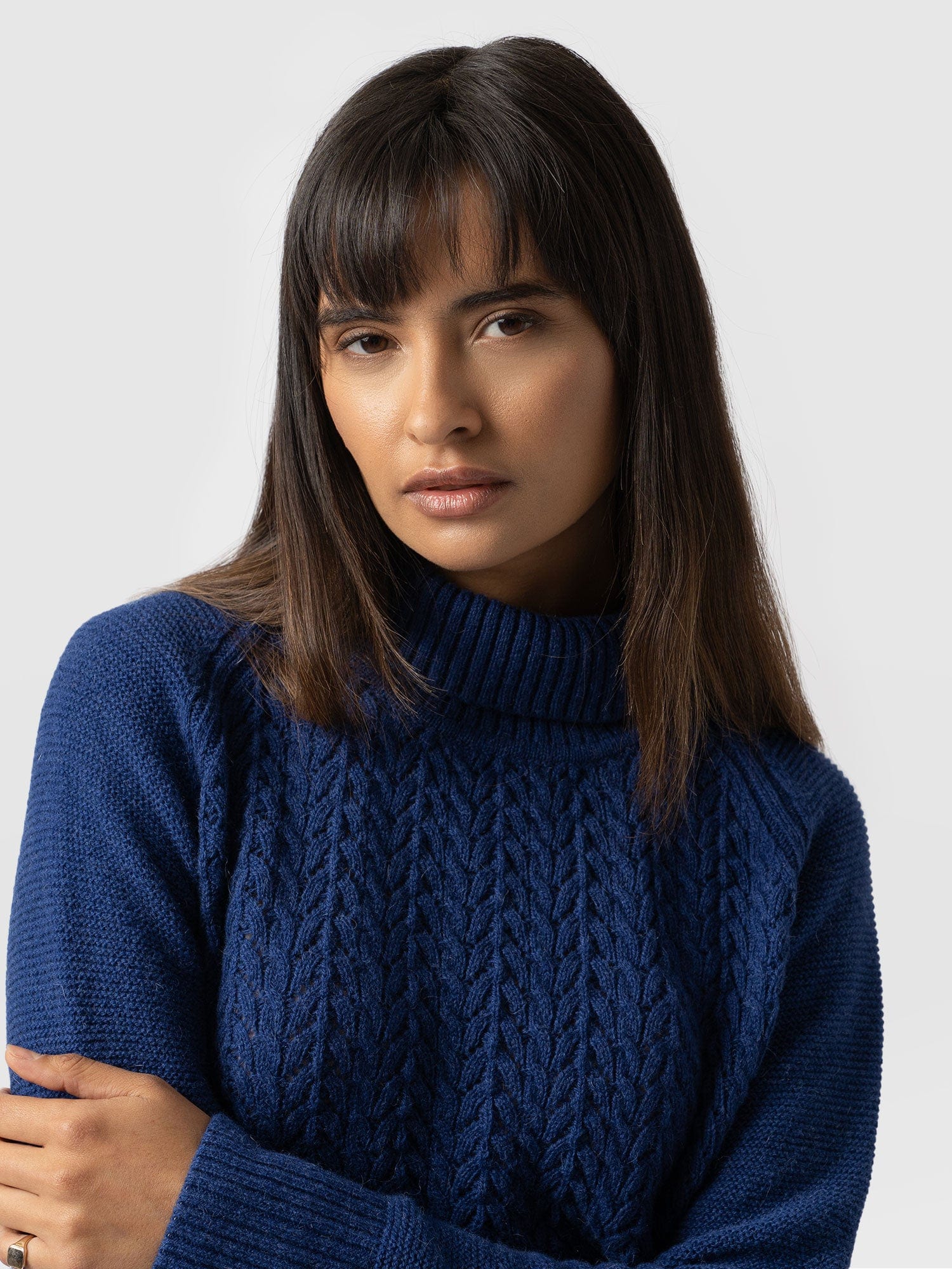 Blue knit outlet jumper