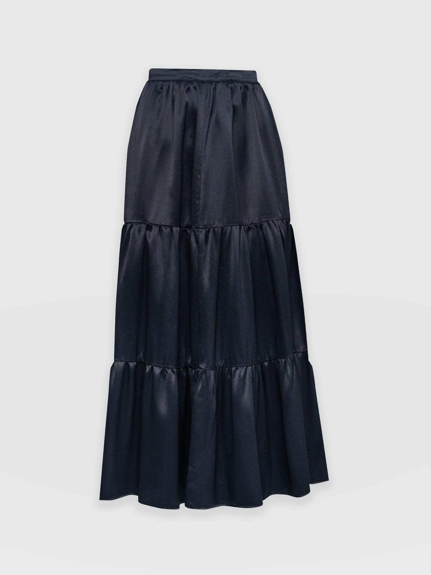 Greenwich Skirt - Navy Viscose