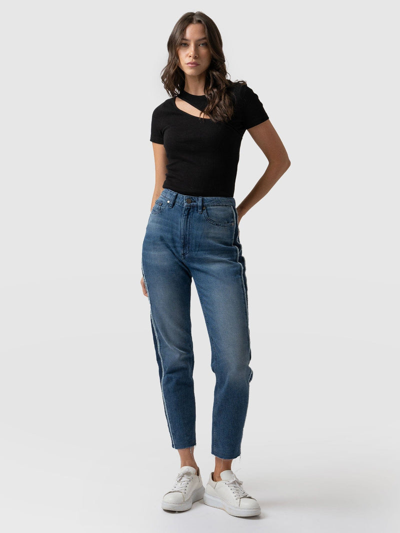 Nexus by Lifestyle Navy Cotton High Rise Jeans