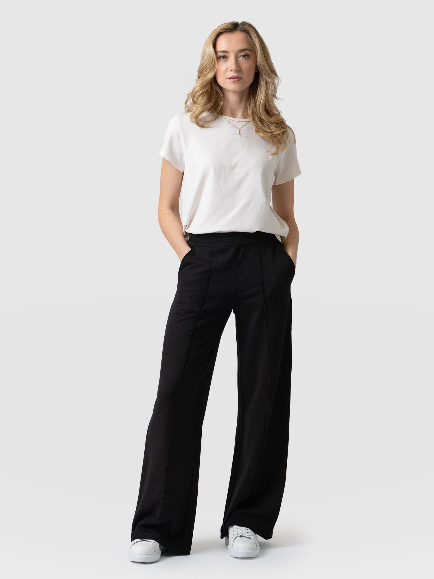 Keller Wide Leg Pant - Black