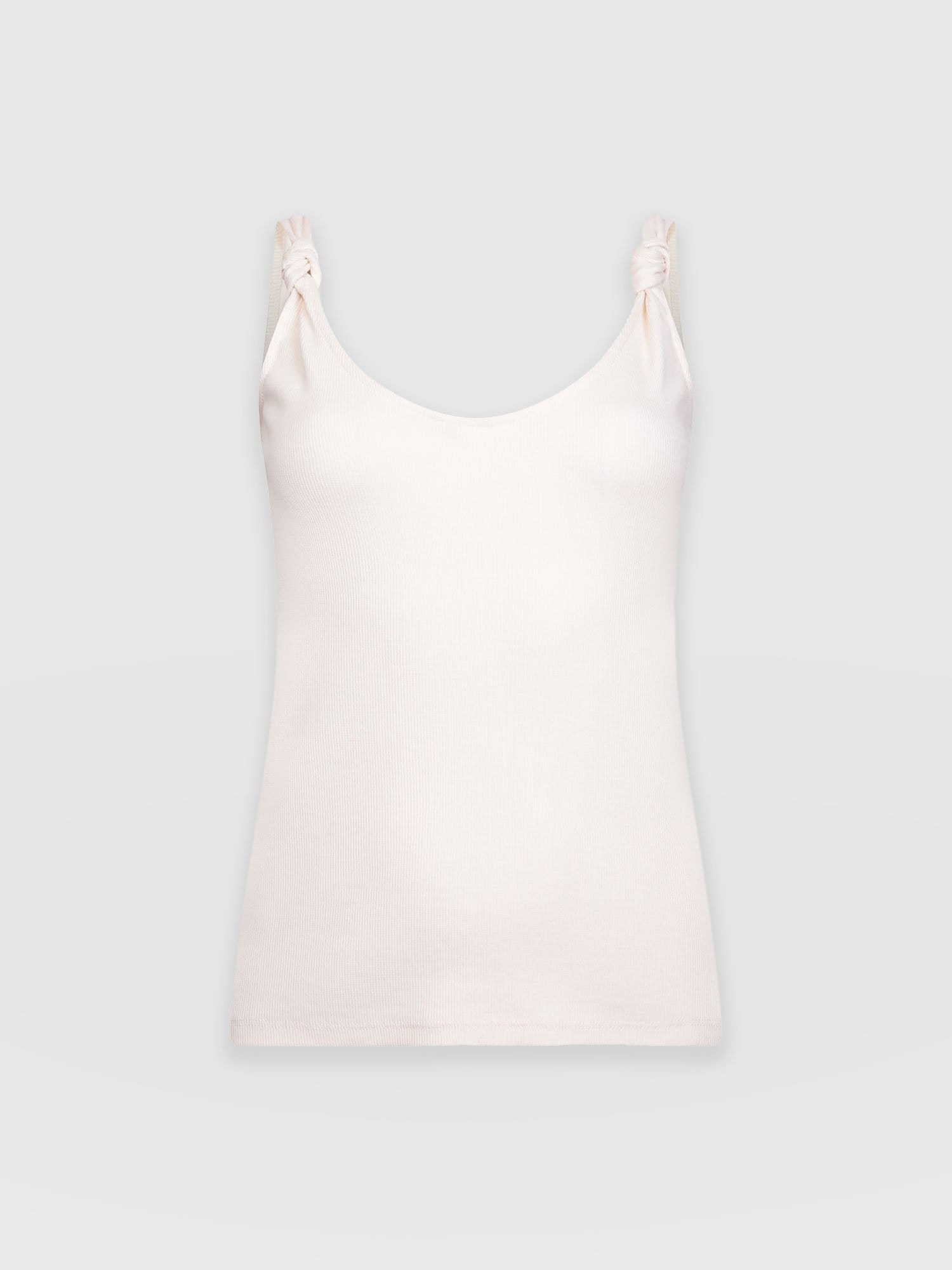 Knot Vest Rib Cream - Women's Vests | Saint + Sofia® UK