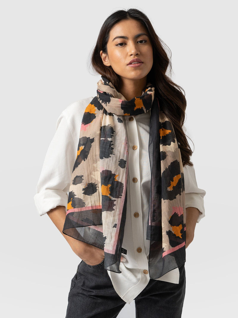 Leopard Scarf - Blush