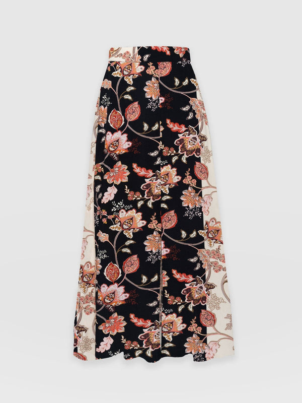 Marina Midi Skirt - Paisley Stripe