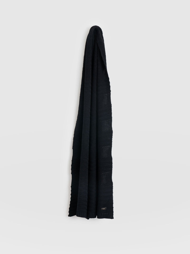 Wool Scarf - Black - Ladies