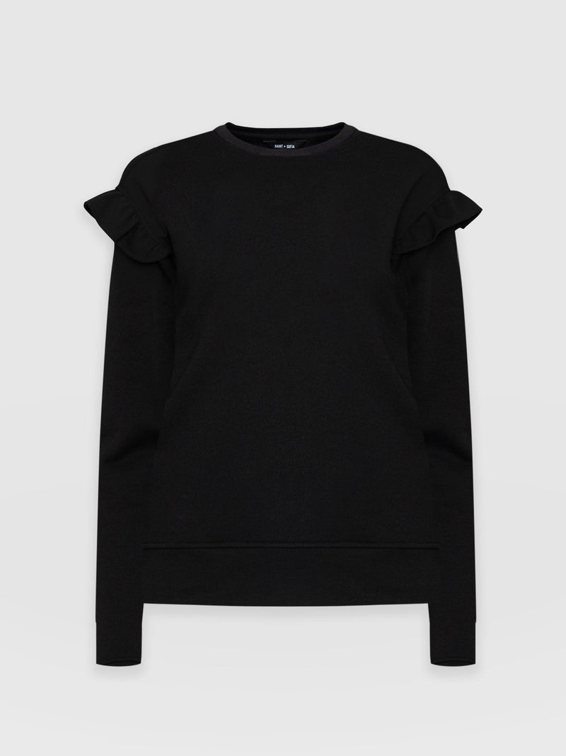 Bea Frill Sweater - Black
