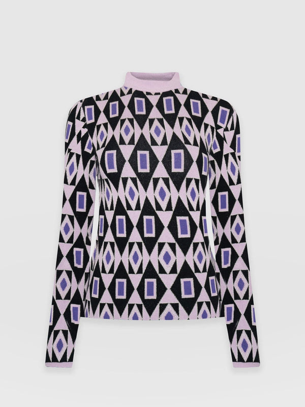 Mila Knit Top - Purple