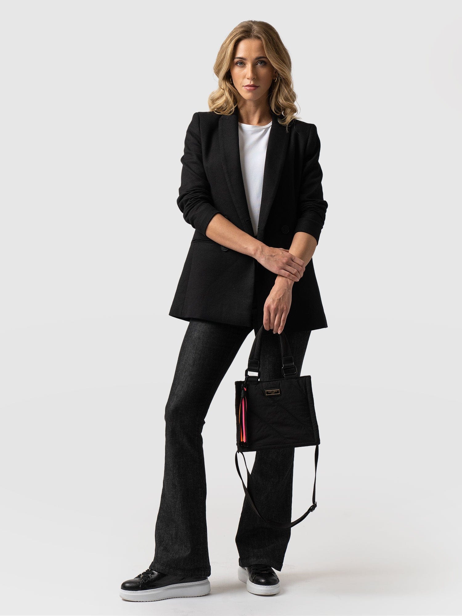 Mini Penny Tote Bag Black - Women's Bags | Saint + Sofia® UK