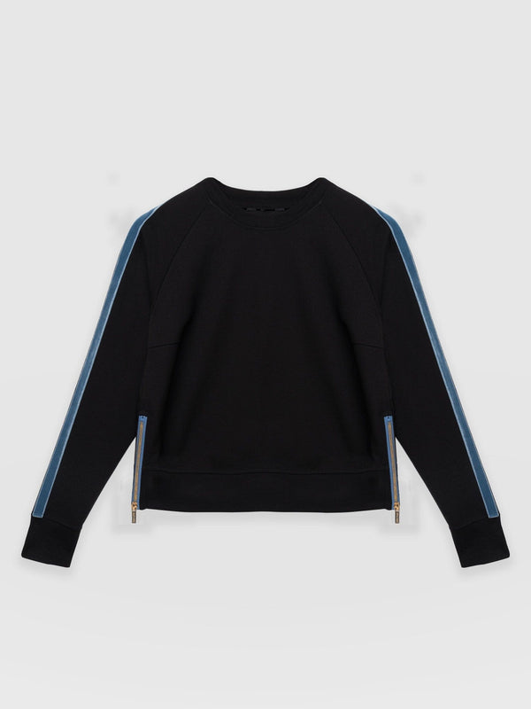 Morgan Zip Sweater - Black