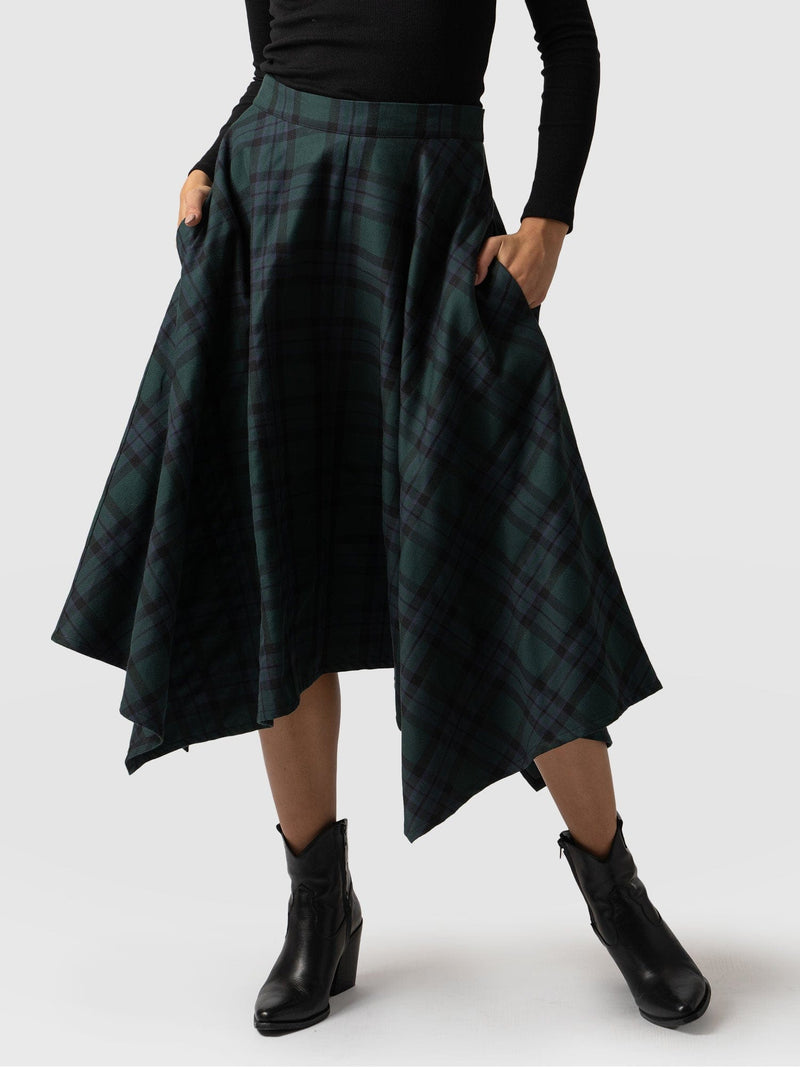 Noho Skirt - Green Check