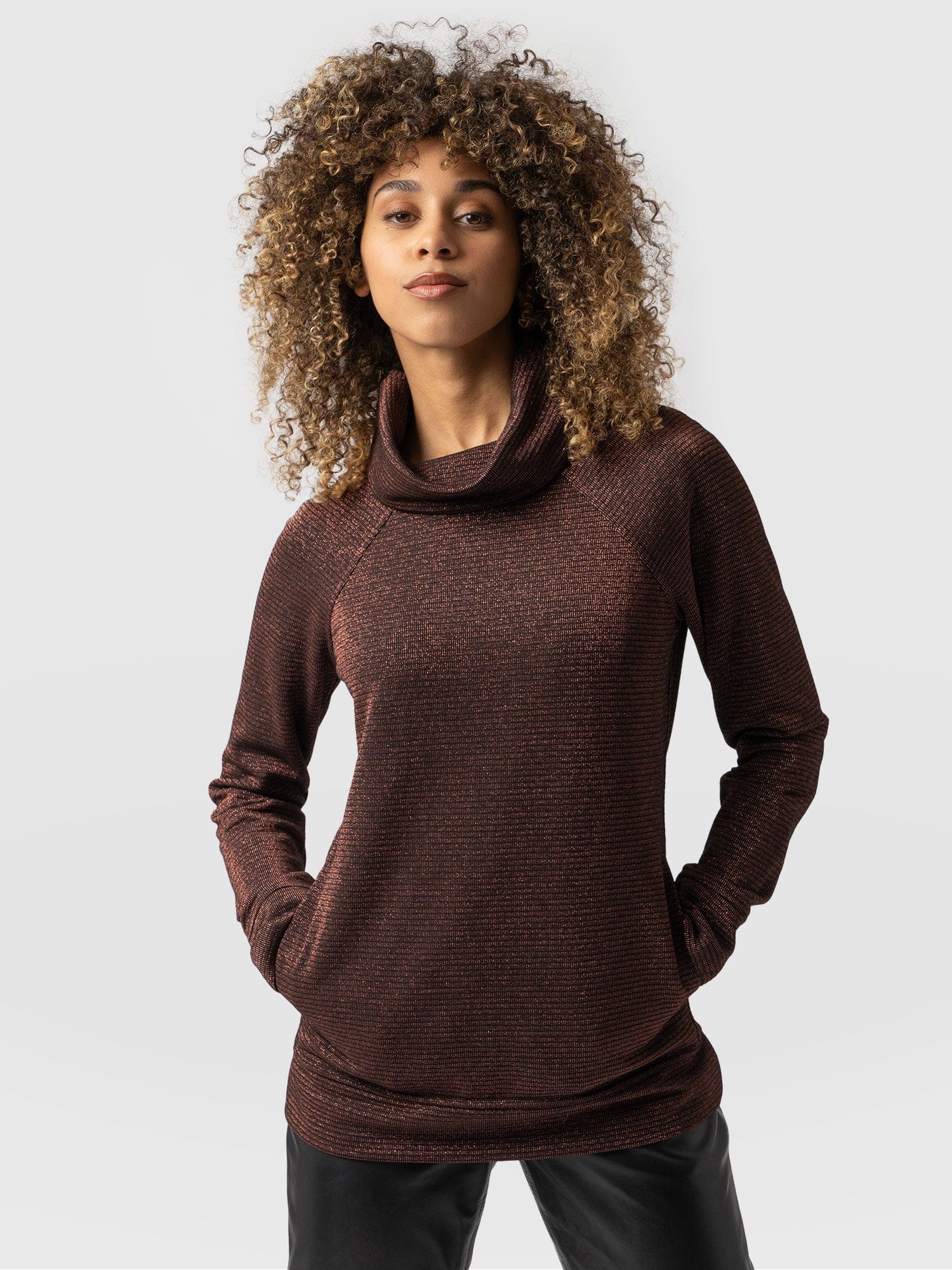 Lurex deals polo neck