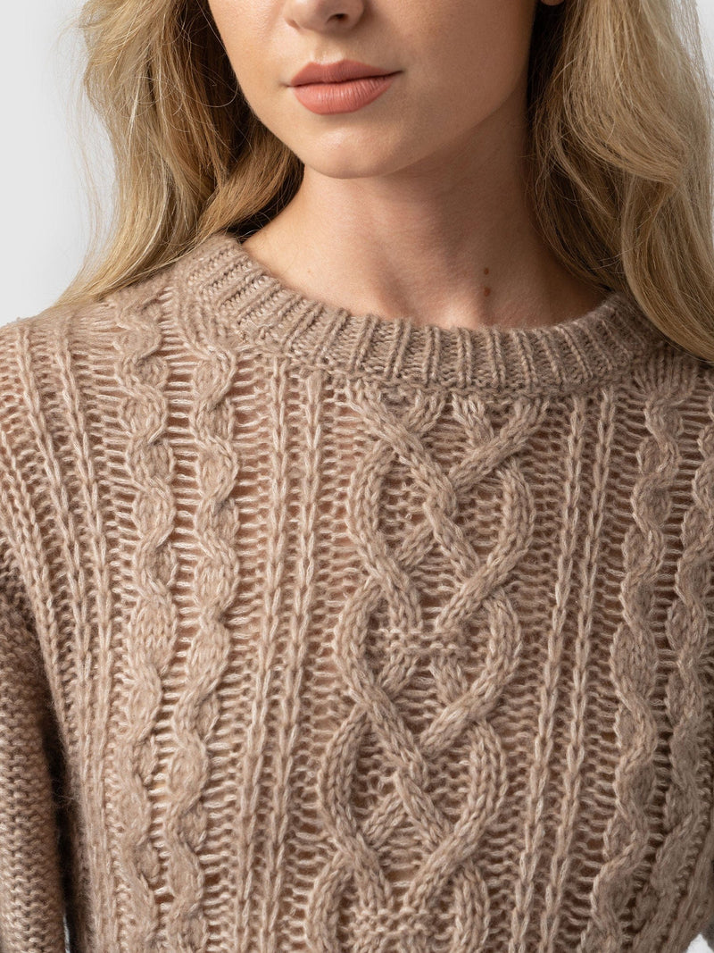 Penny Cable Jumper - Beige