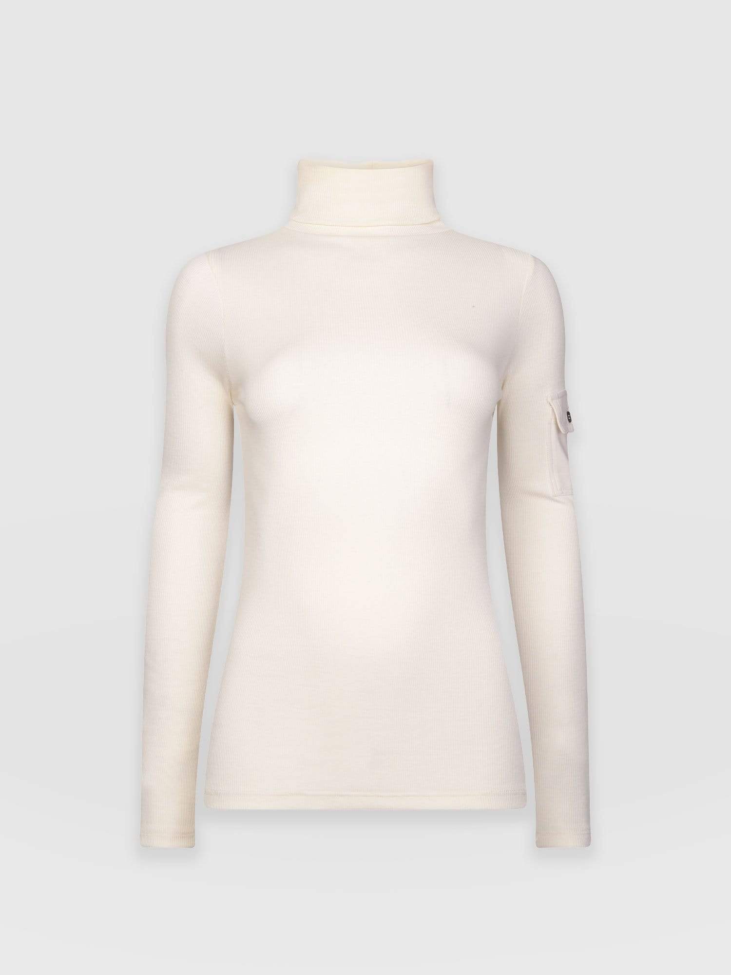 Pocket Roll Neck Cream - Women's Jumpers | Saint + Sofia® UK