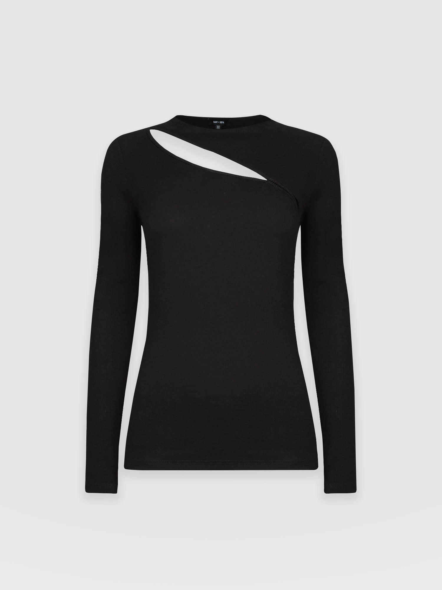 Reveal Tee Long Sleeve Black - Women's T-shirts | Saint + Sofia® UK