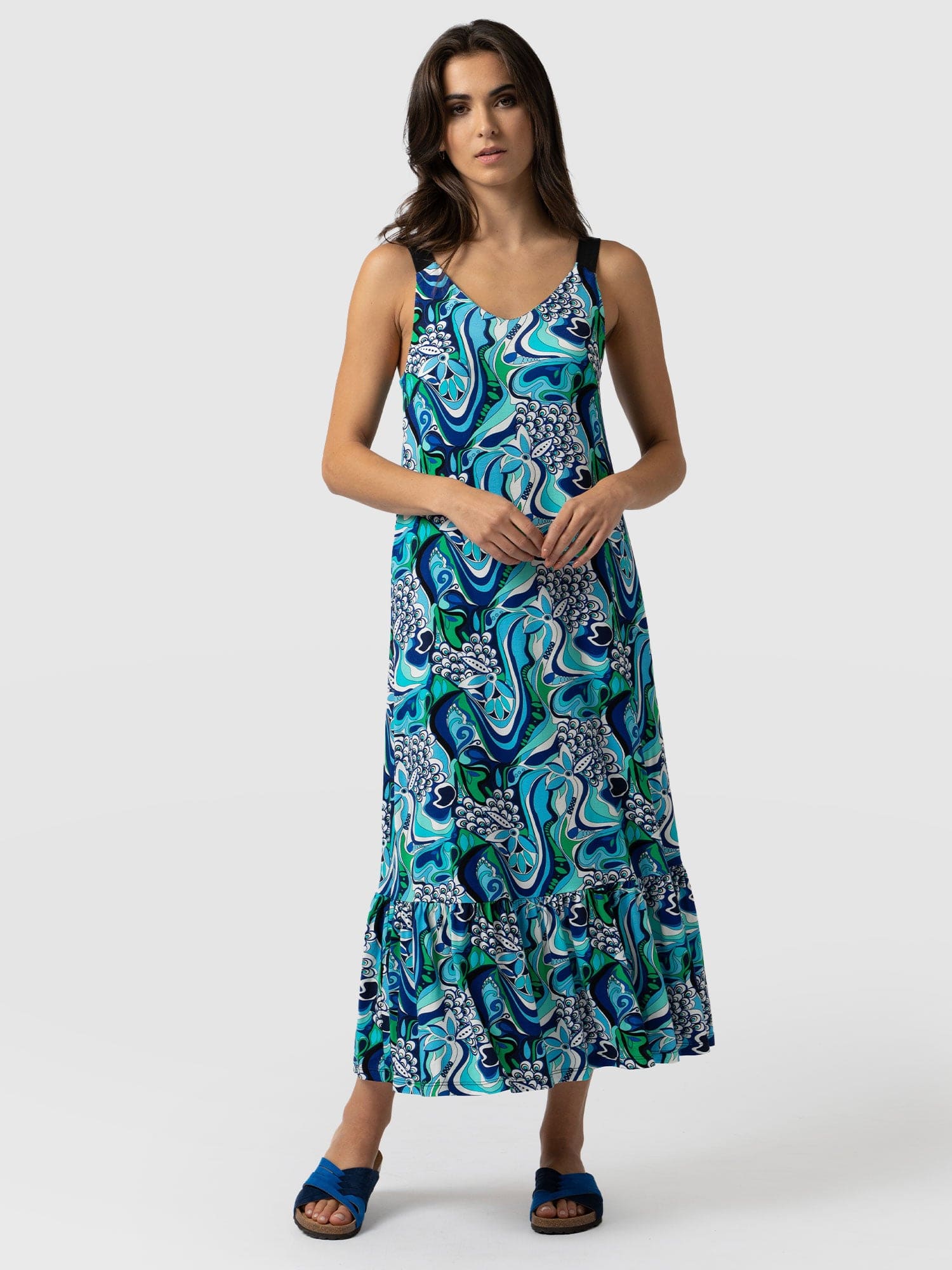 Riley Tiered Trapeze Dress - Paradise