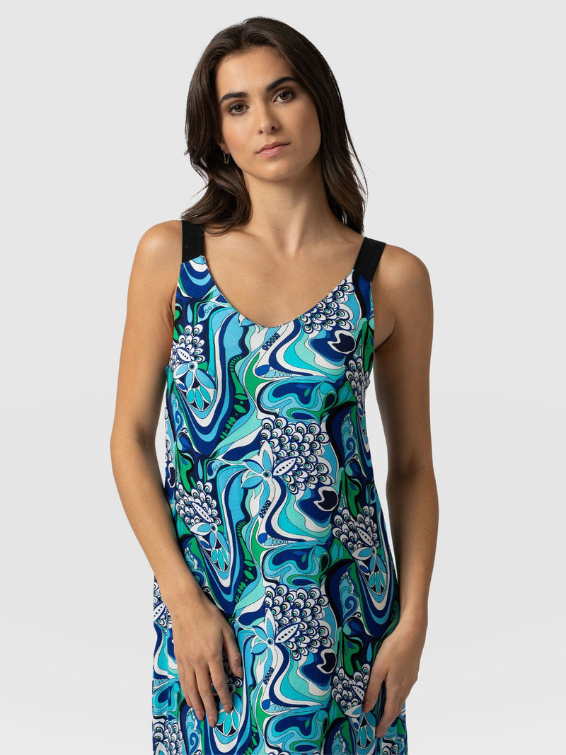 Riley Tiered Trapeze Dress - Paradise