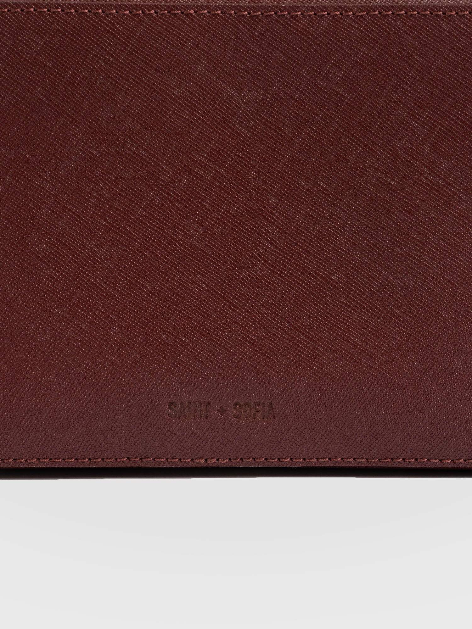 Saffiano Handbag - Burgundy