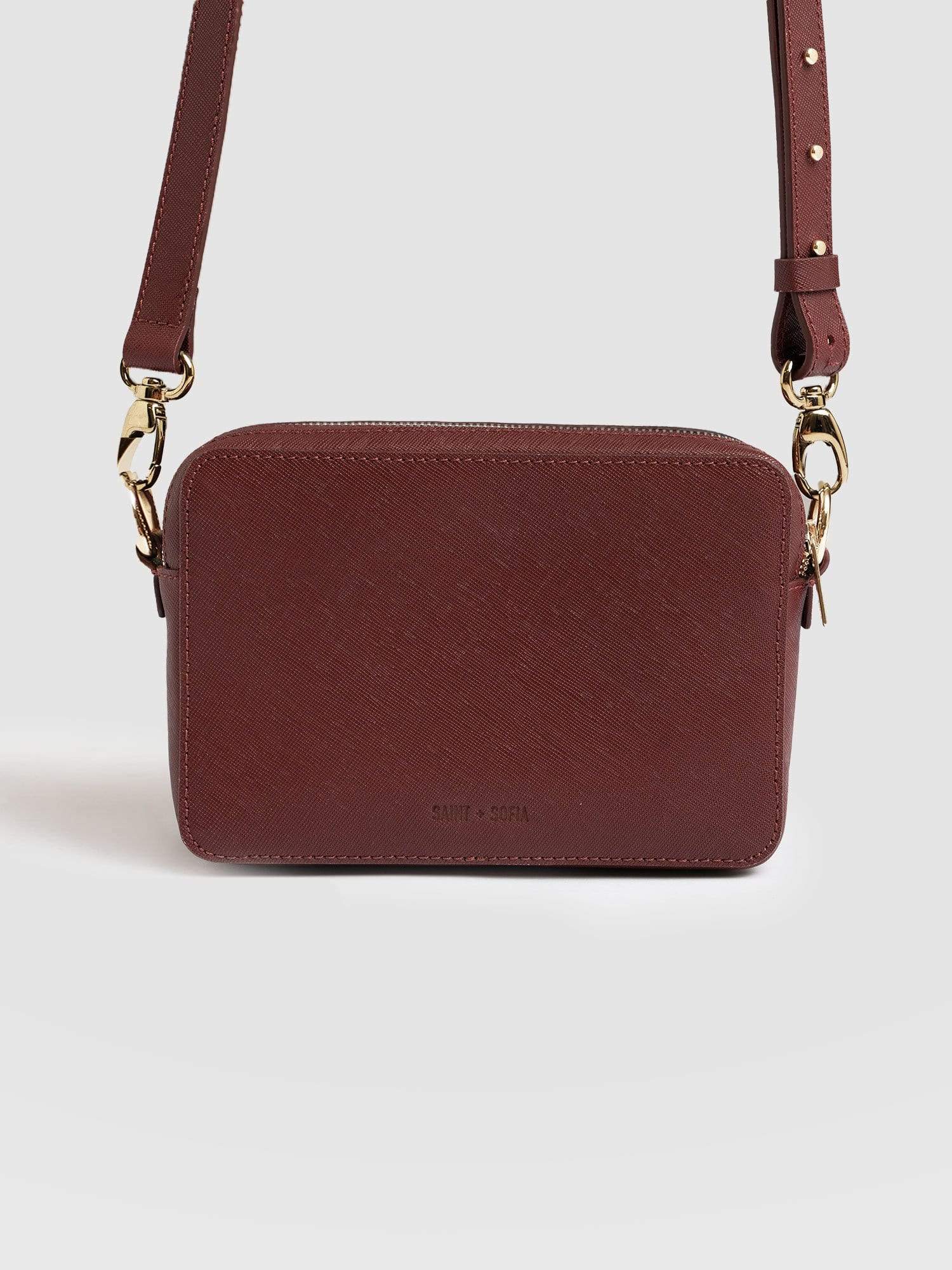 Saffiano Handbag - Burgundy