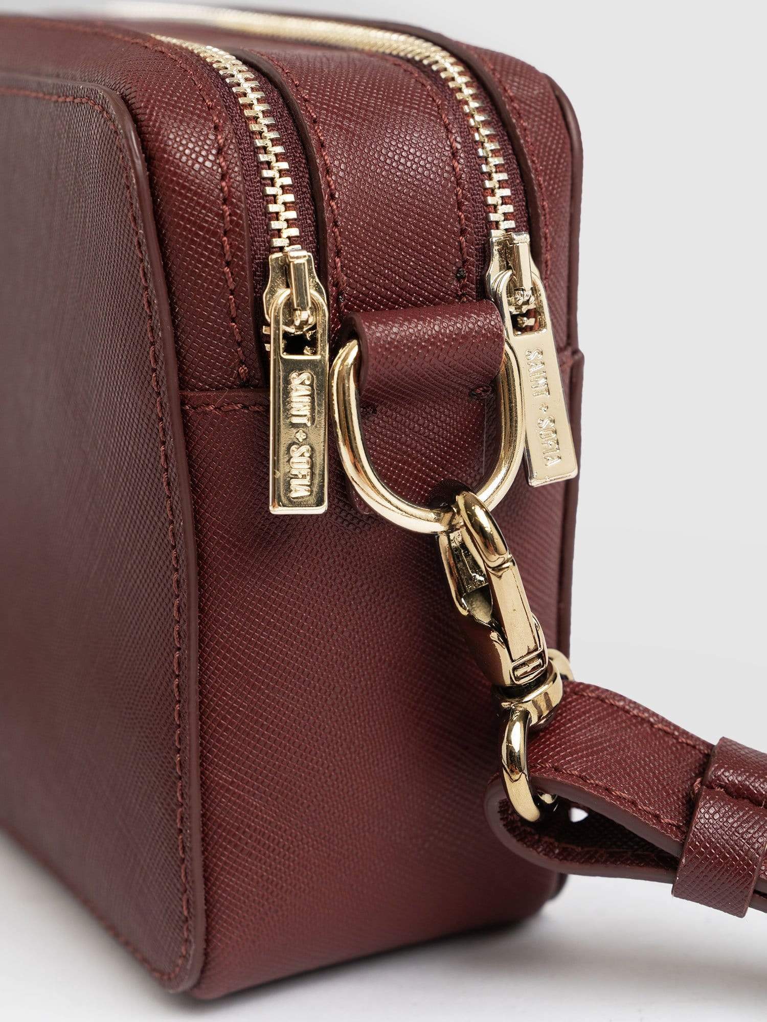 Kiti Burgundy Brown Leather Bag With Chain - Nomination Accessories |  Genuine Leather Handbags | NEW