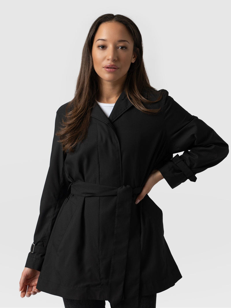 Short A Line Trench - Black