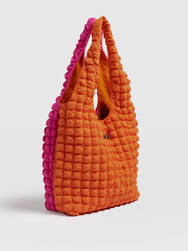 Soho Shoulder Tote Bag - Orange/Pink