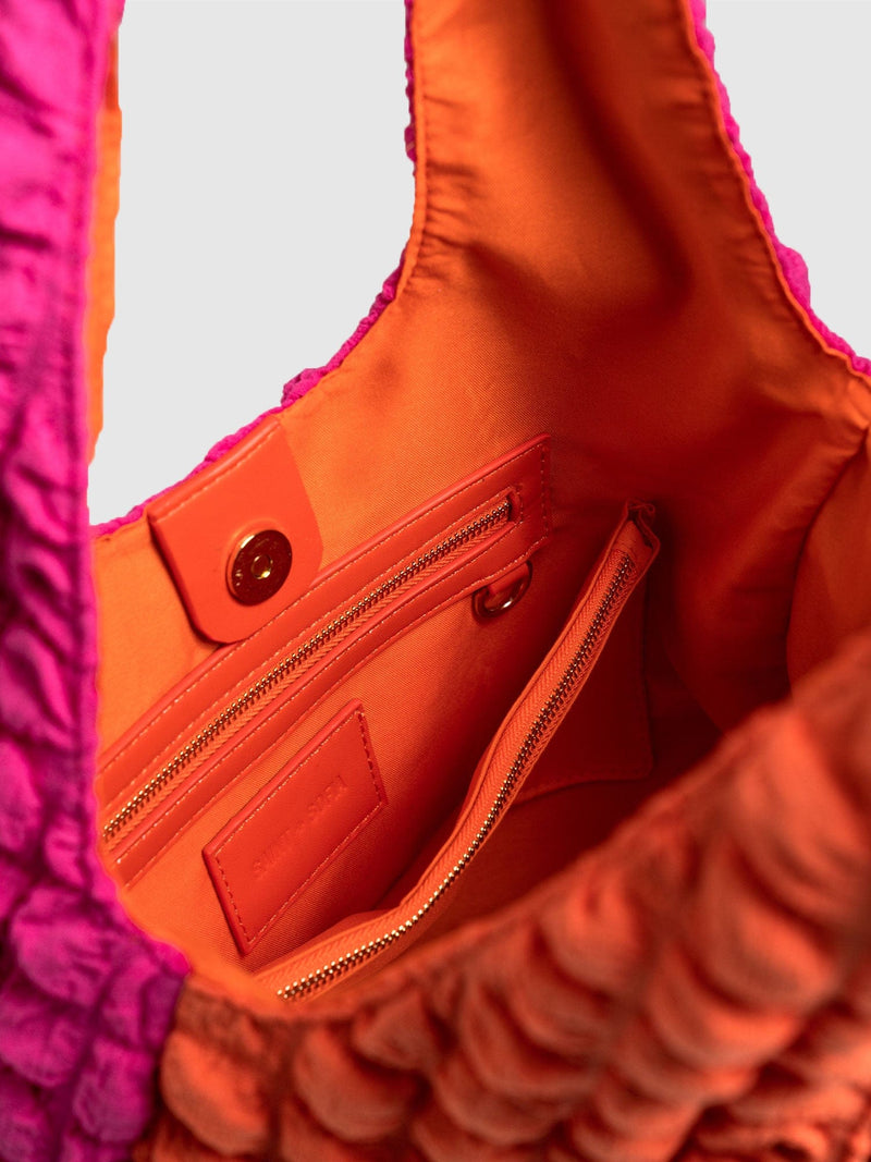 Soho Shoulder Tote Bag - Orange/Pink