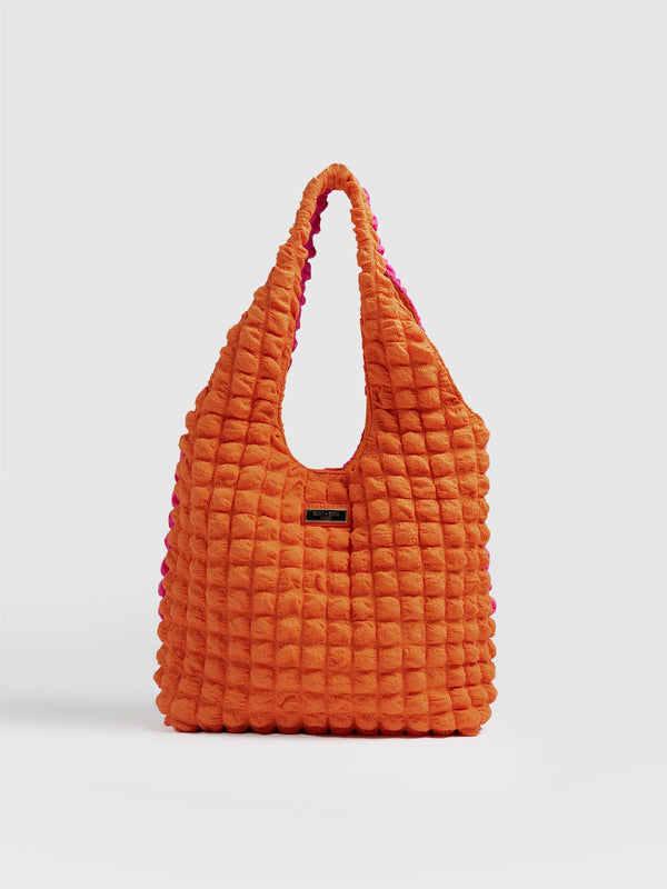 Soho Shoulder Tote Bag - Orange/Pink