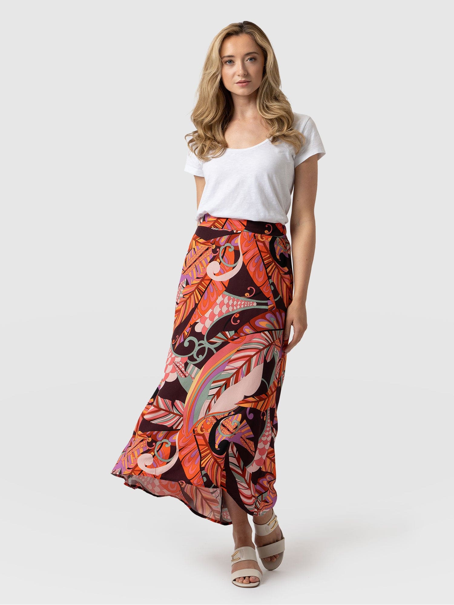 Harrow Skirt - Red Palm