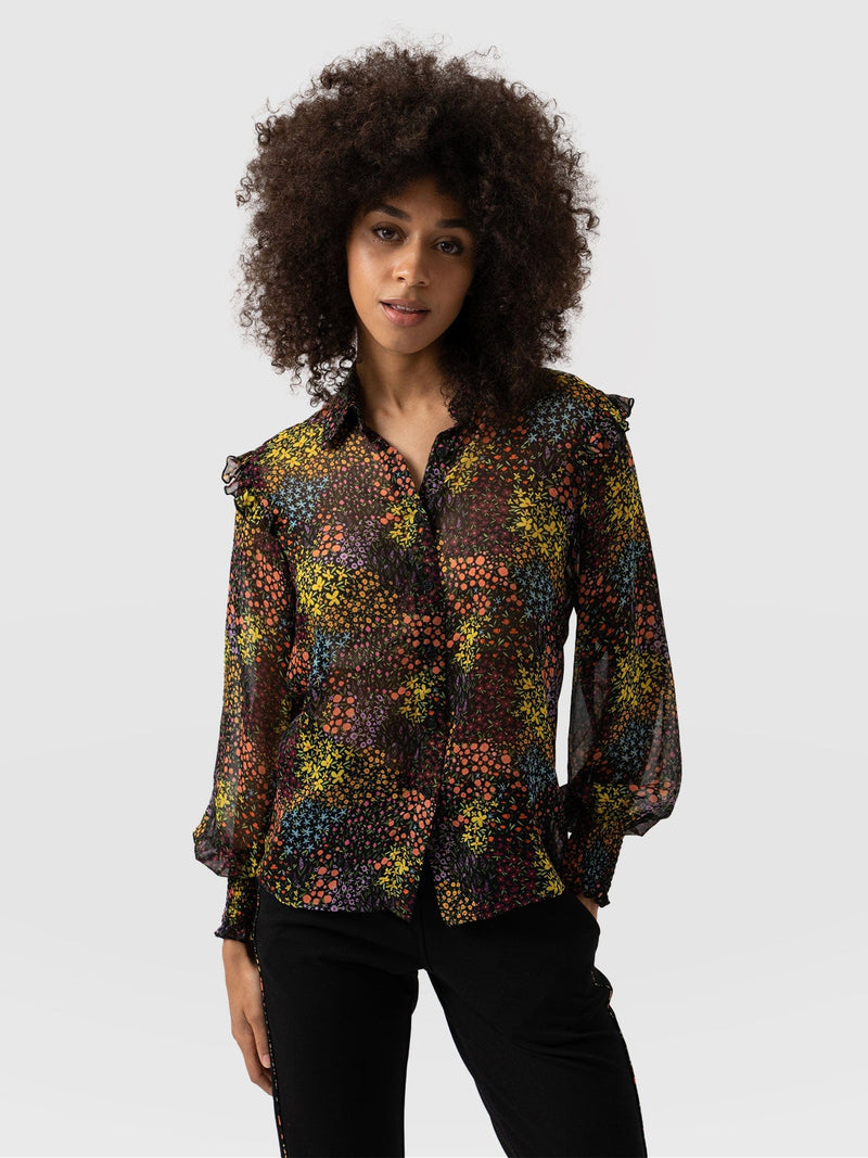 Taylor Frill Detail Blouse - Ditsy Floral