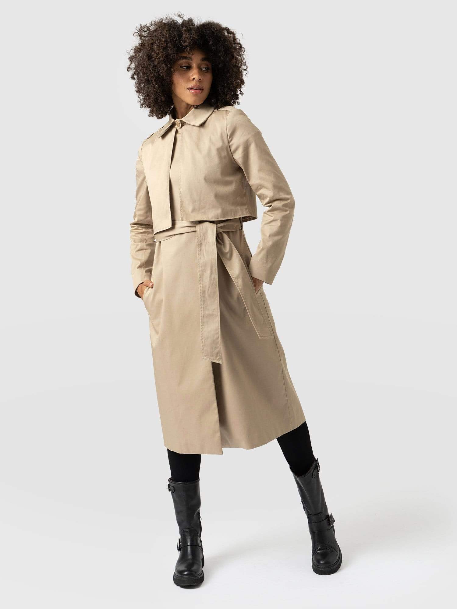 Khaki trench deals coat womens