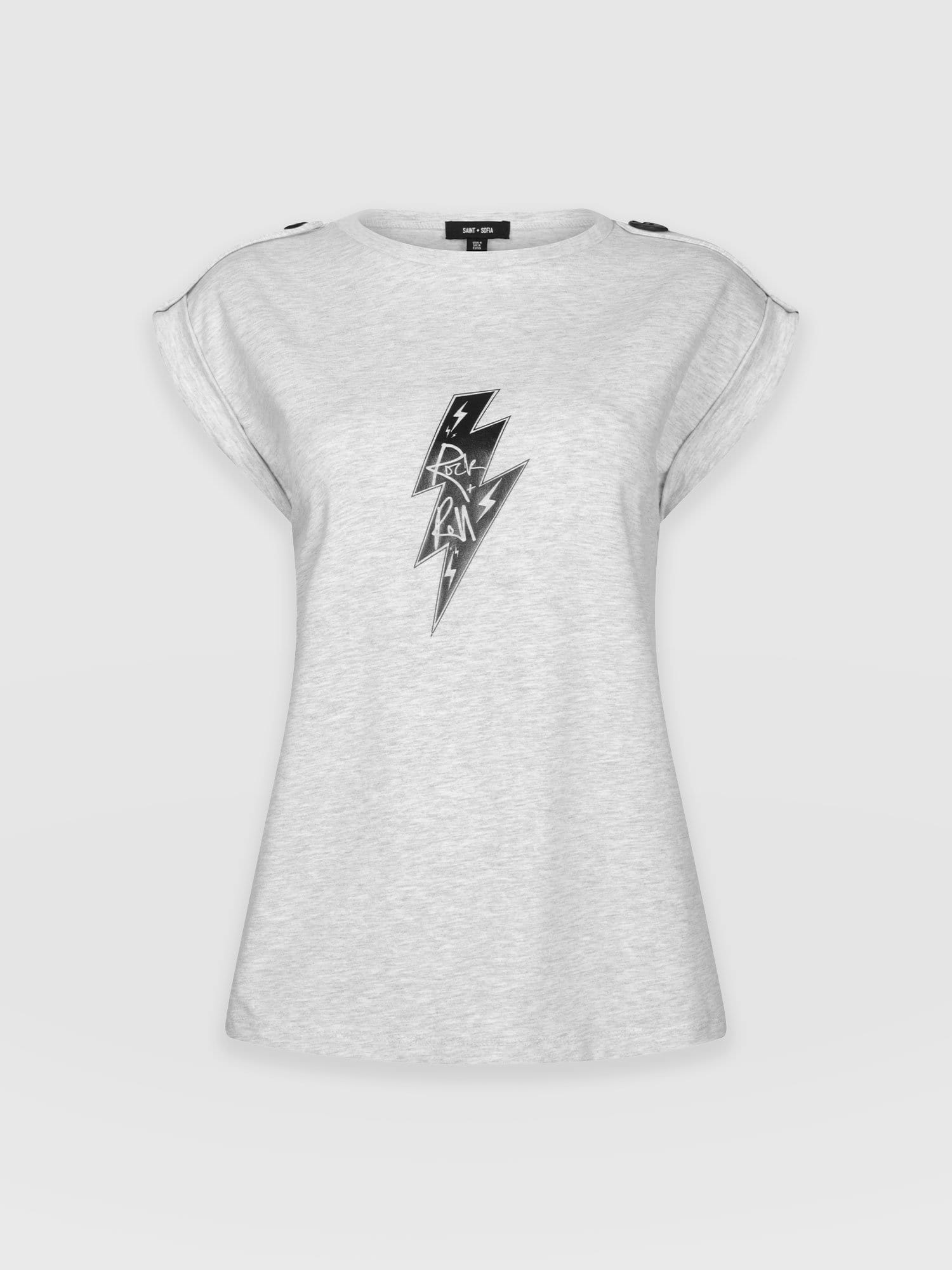 Turn-Up Tee Grey Rock - Women's T-Shirts | Saint + Sofia® UK