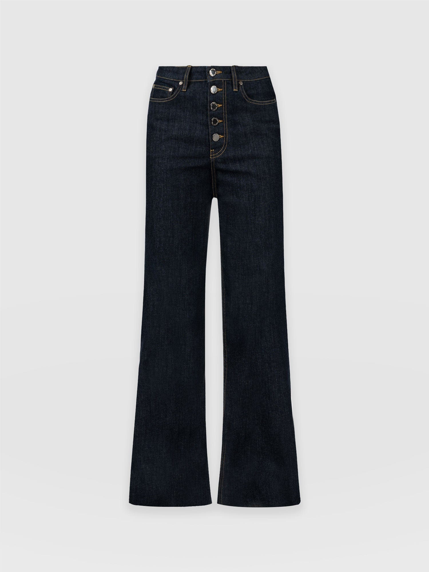 Womens button best sale front jeans