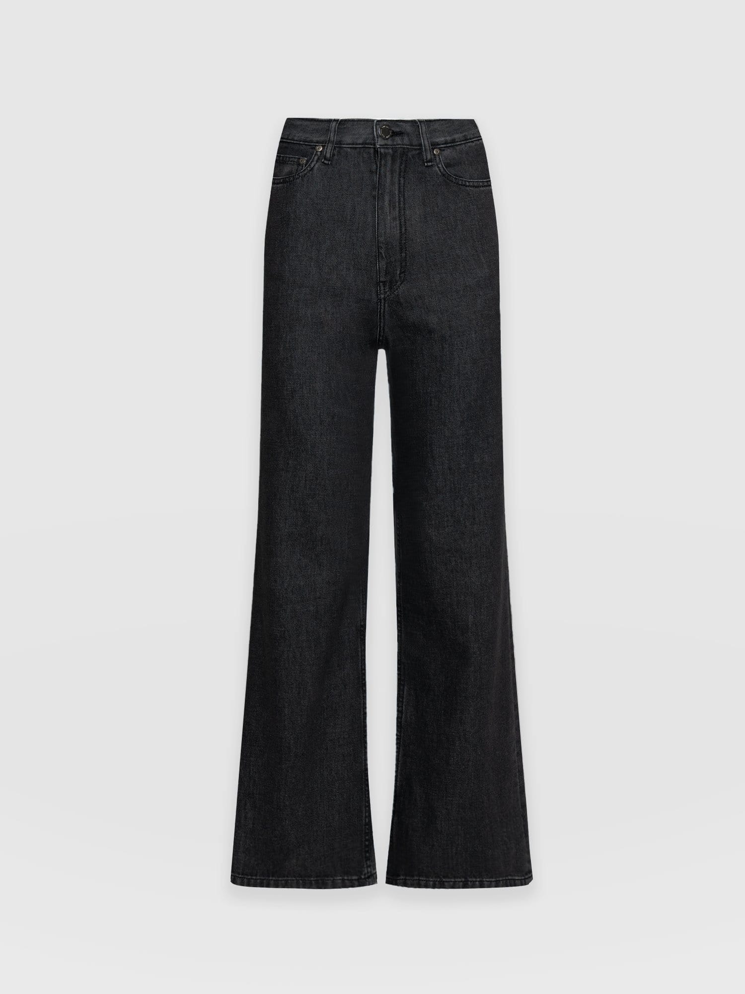 Wide leg black jeans hot sale womens